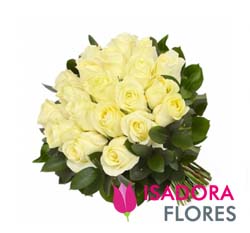 Buquê rosas brancas