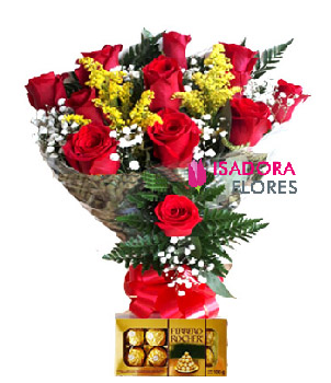 Buquê rosas Premium + Ferrero Rocher